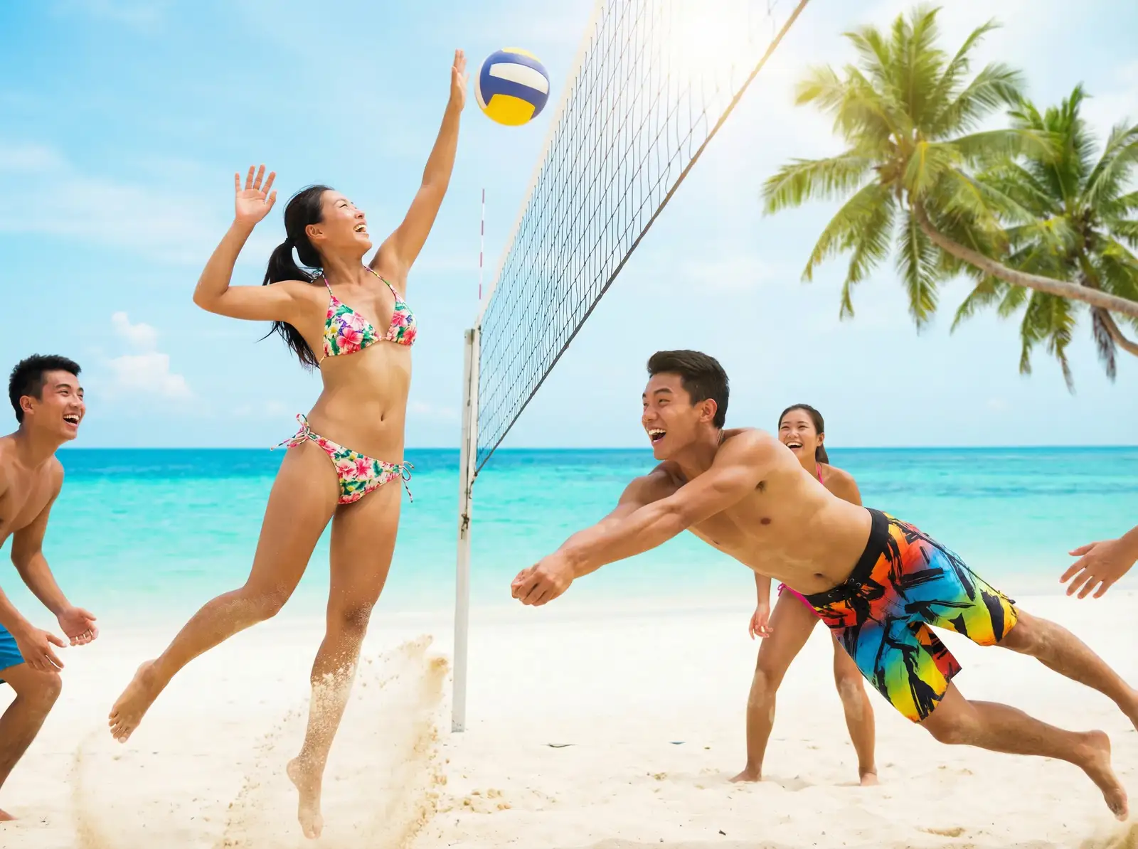 爱情岛_精华帖子_资源分享_爱情岛官网入口 嘉宾们在海角沙滩上进行趣味运动