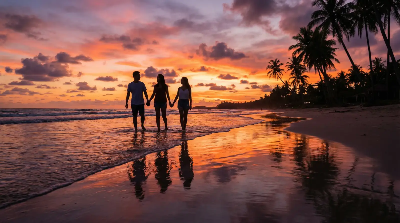 爱情岛_精华帖子_资源分享_爱情岛官网入口 嘉宾在海角日落时分的浪漫剪影